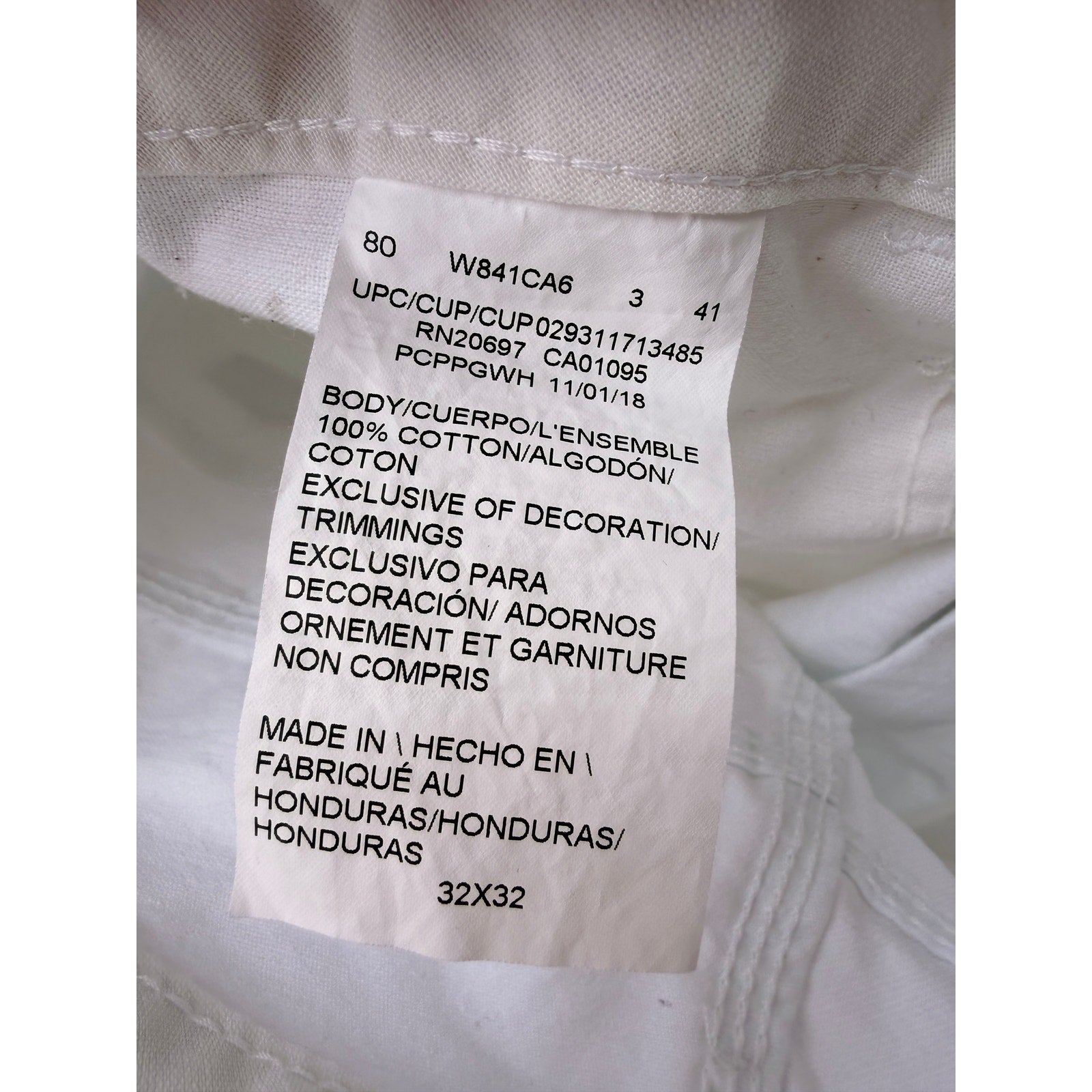 Dickies Carpenter Pants Mens 32x32 White Workwear Utility Straight