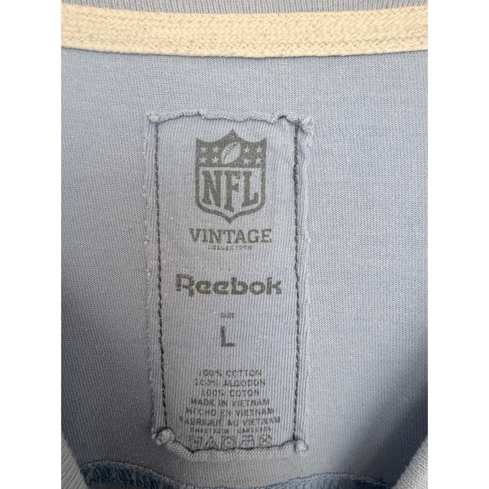 Reebok Vintage San Diego Chargers Crop Sweatshirt Mens Large Blue NFL