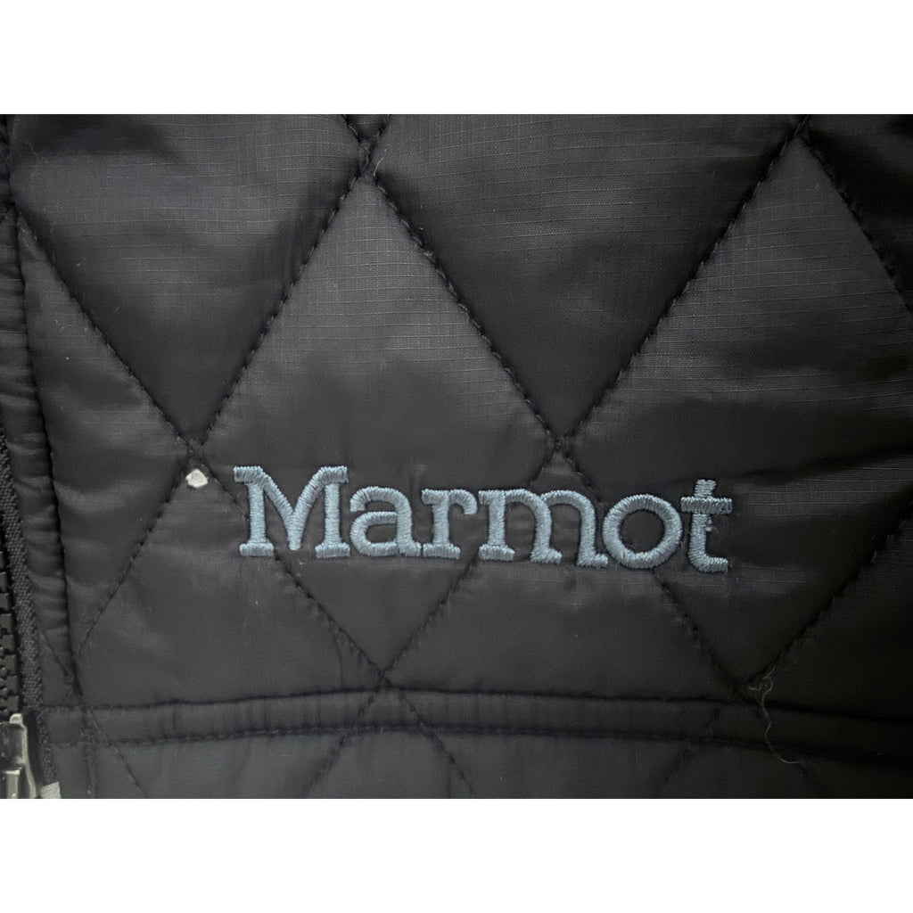 Marmot Quilted Vest Womens Small Black Full Zip Outdoor Puffer Vest