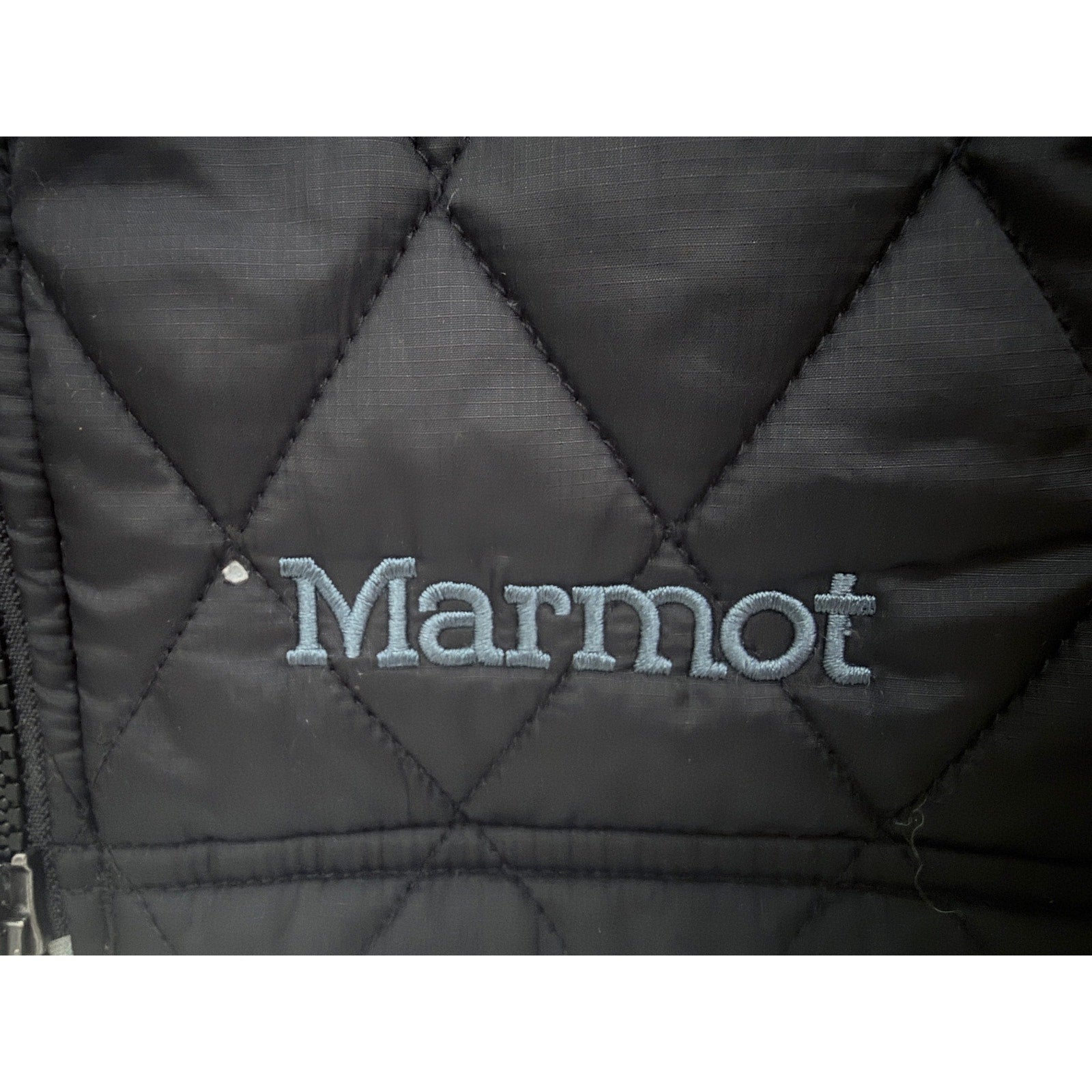 Marmot Quilted Vest Womens Small Black Full Zip Outdoor Puffer Vest