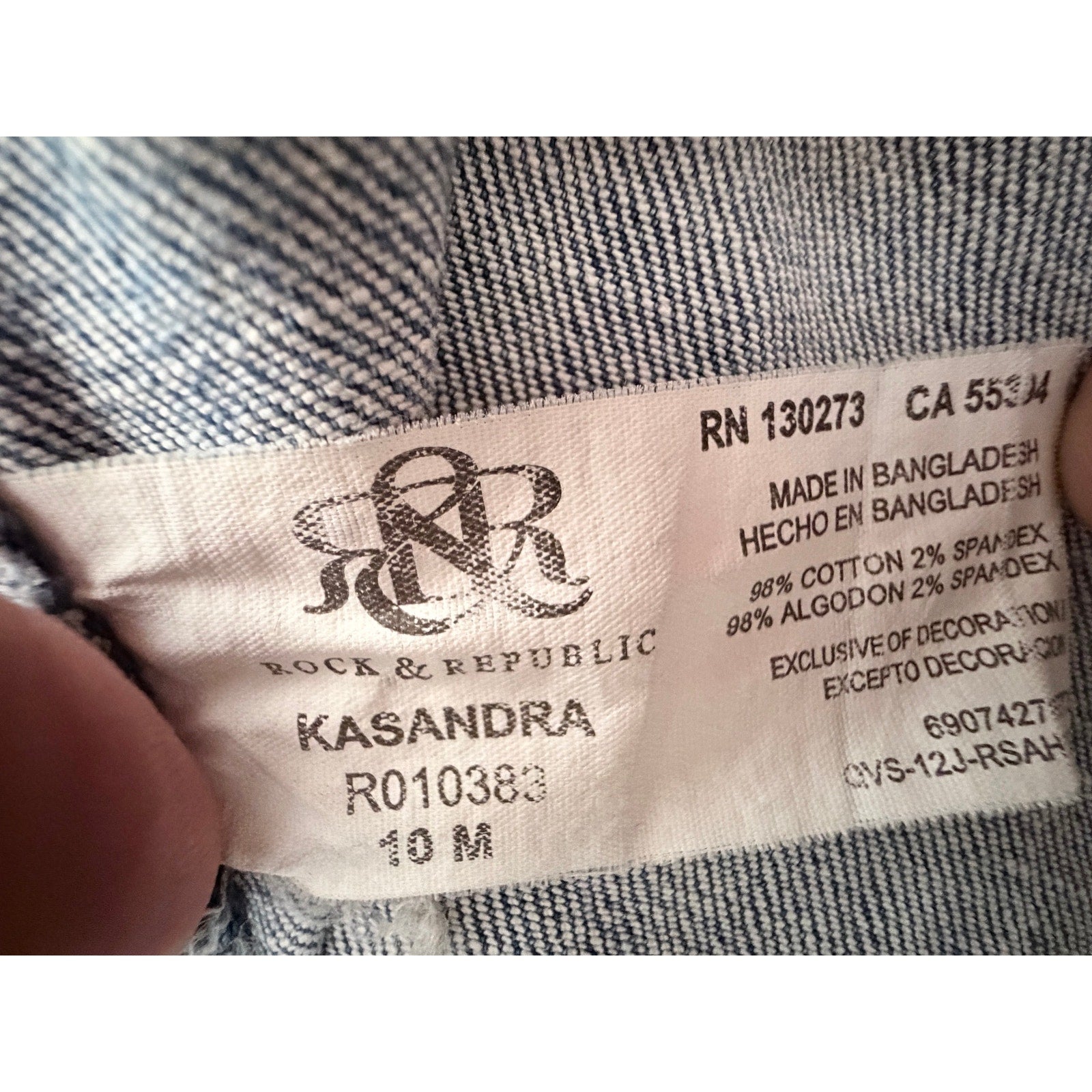 Rock & Republic Kasandra Denim Shorts Womens 10