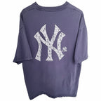 Majestic New York Yankees T Shirt Mens 2XL Blue MLB Graphic Logo