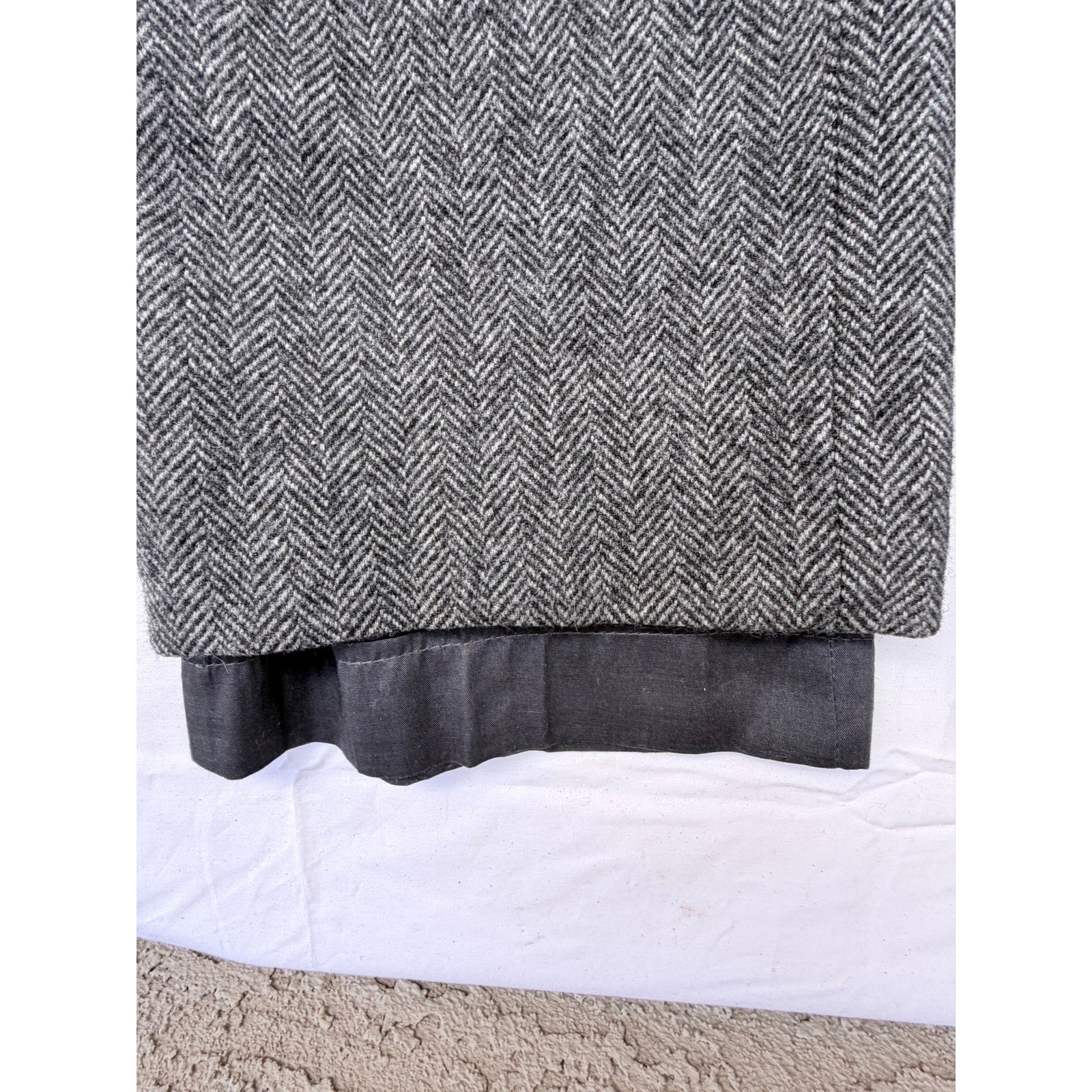 Pendleton Wool Pants Womens 30x30 Gray Herringbone Vintage USA Made
