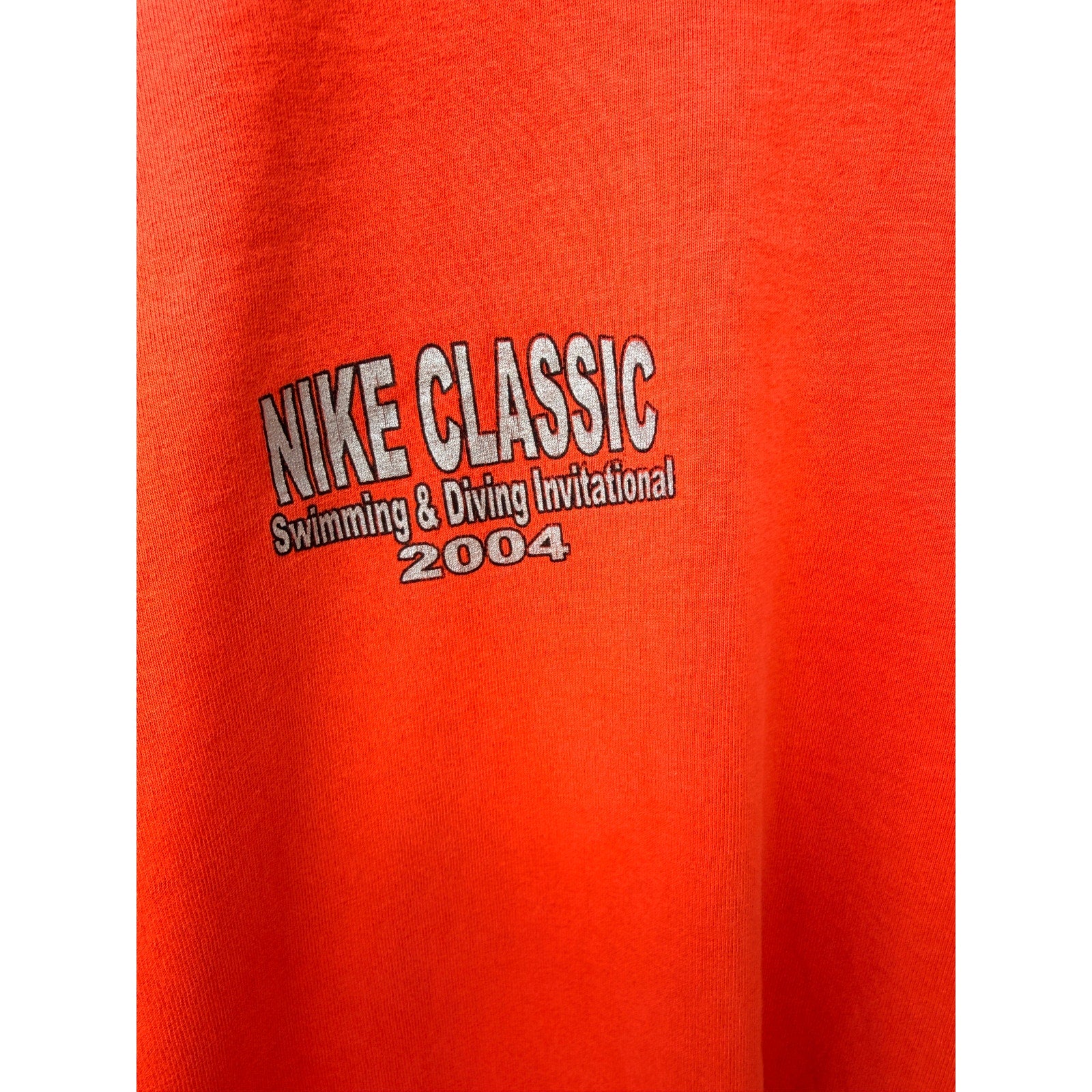 Nike Classic 2004 Swimming & Diving Invitational T-Shirt Mens Medium Red