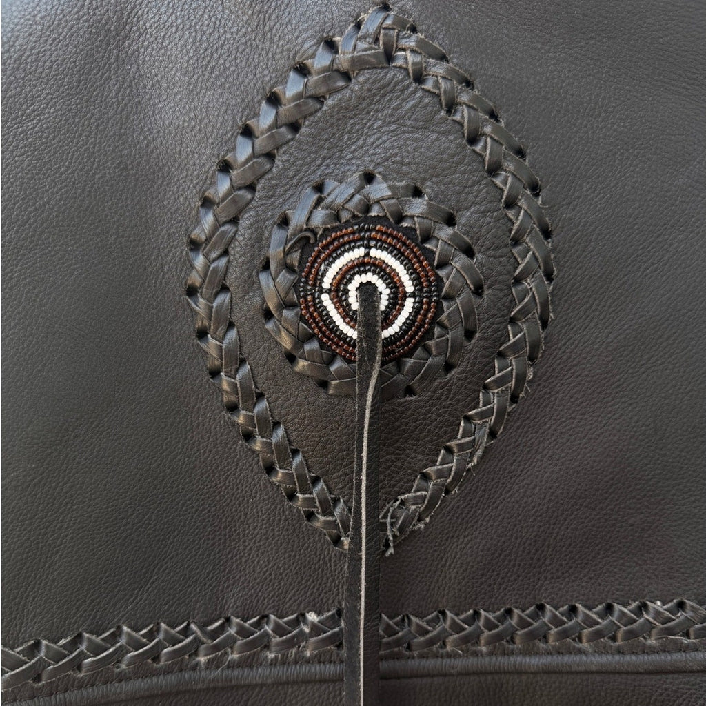 Leather Mill Western Biker Leather Jacket Mens 46 - product photo 6
