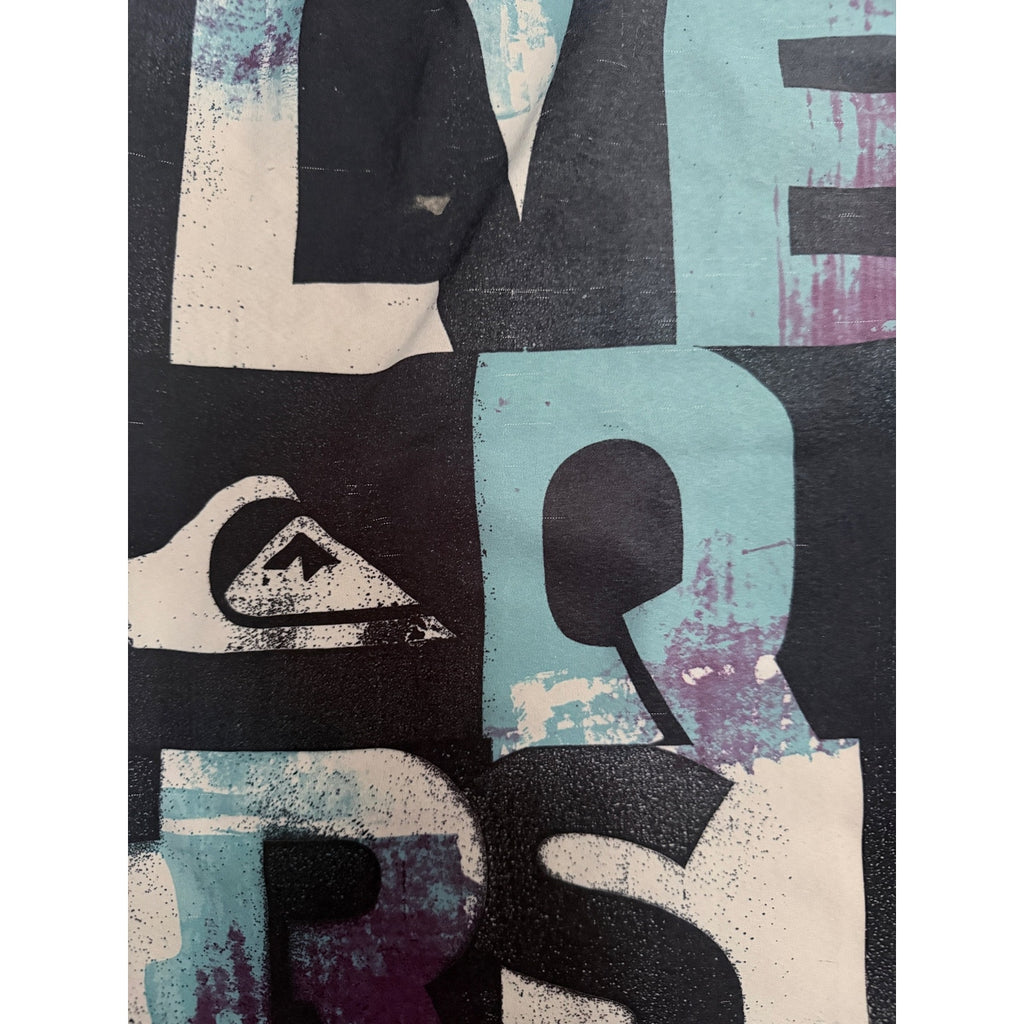 Quiksilver Logo Graphic Board Shorts Mens 40 Blue Black Surf Swim Trunks