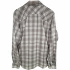 Levi's Gray Plaid Western Pearl Snap Shirt Mens Large - product photo 2