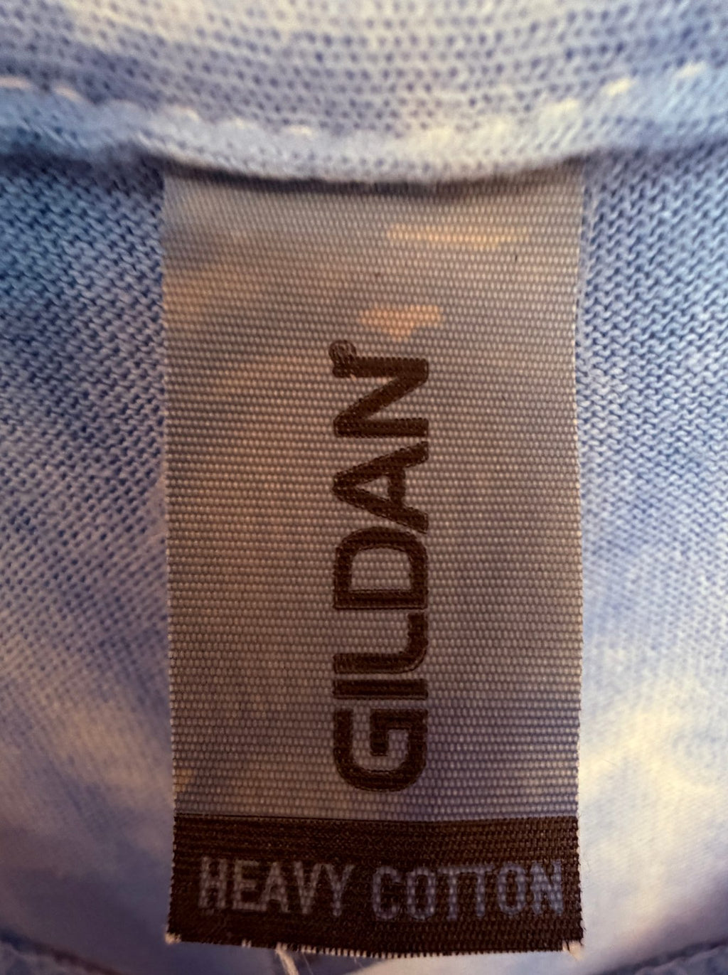 Gildan Men's Blue Giovanni Scelzi Heavy Cotton T-Shirt — brand label