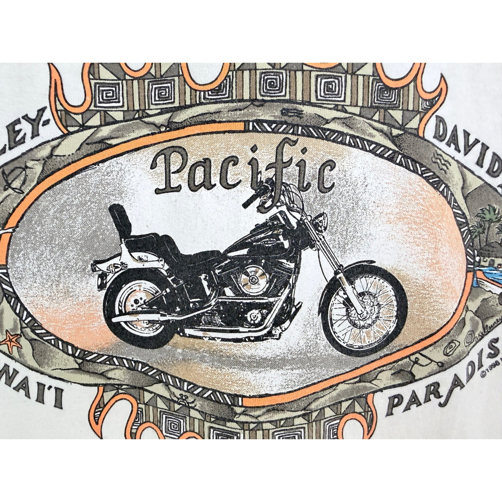 Harley-Davidson Pacific Hawaii Paradise T Shirt Mens Large Made USA 100% Cotton