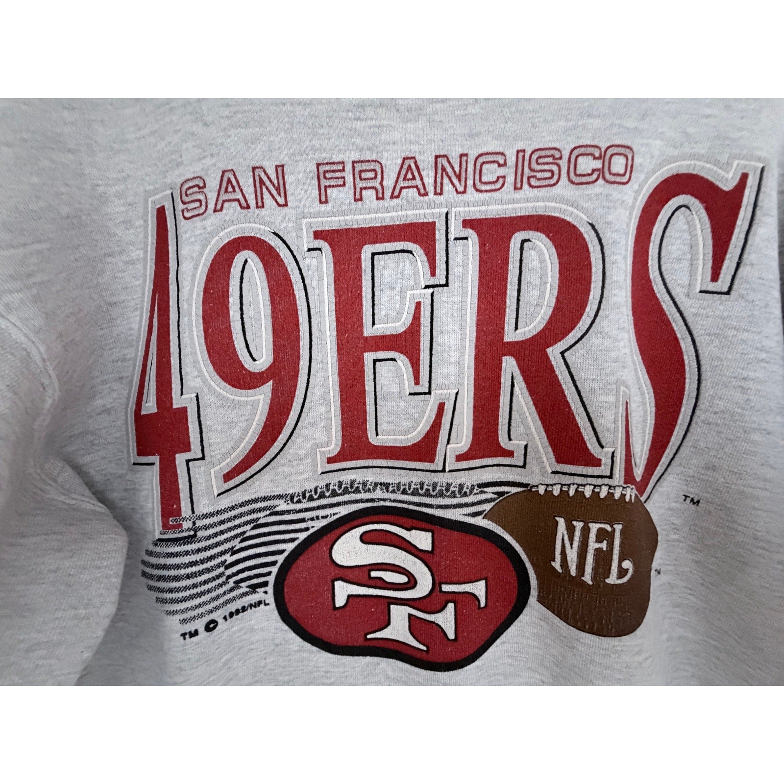 San Francisco 49ers Vintage Sweatshirt Mens Large Gray NFL Crewneck USA Made