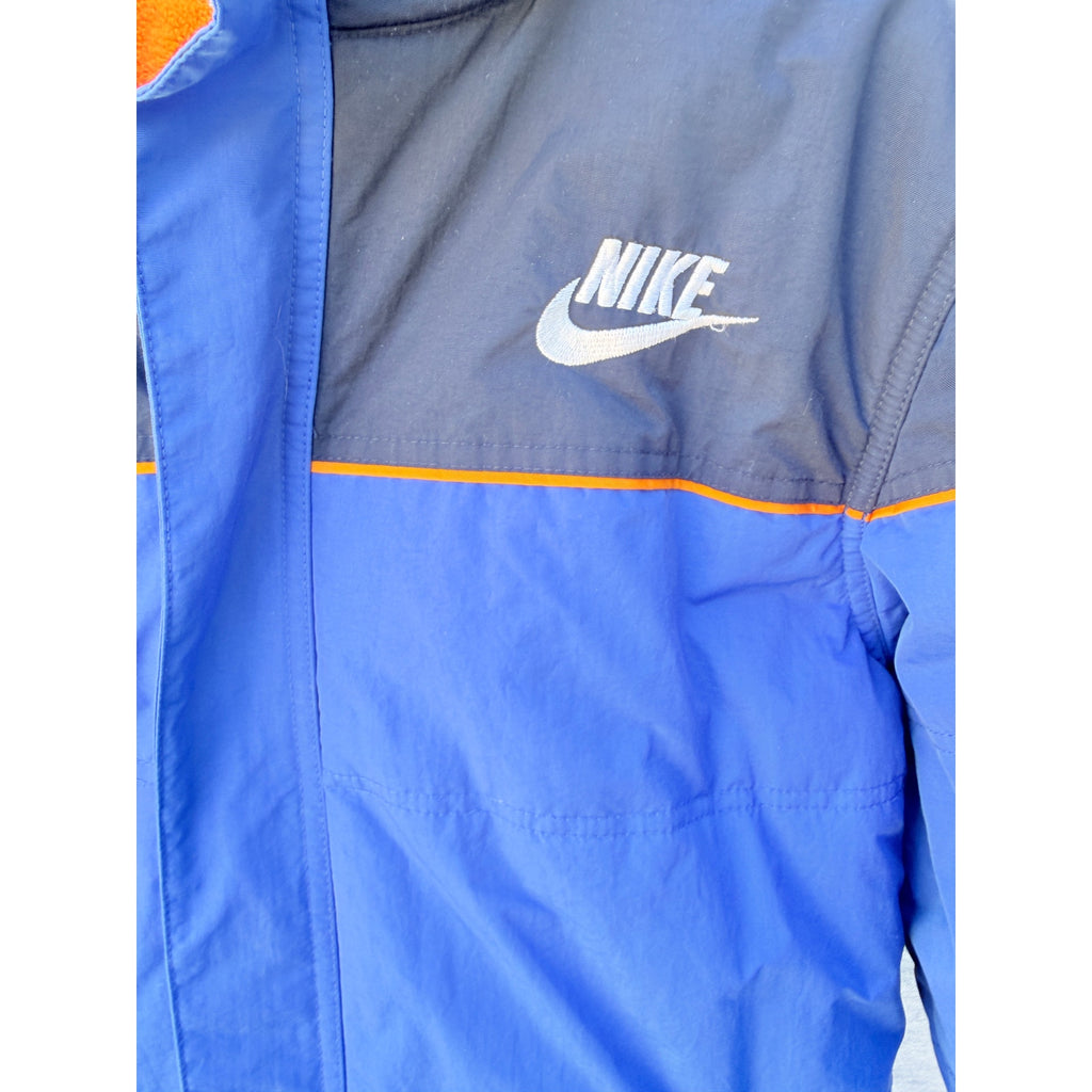 Nike Reversible Jacket Youth XL 18-20 Blue Orange Hooded Full Zip Coat Kids