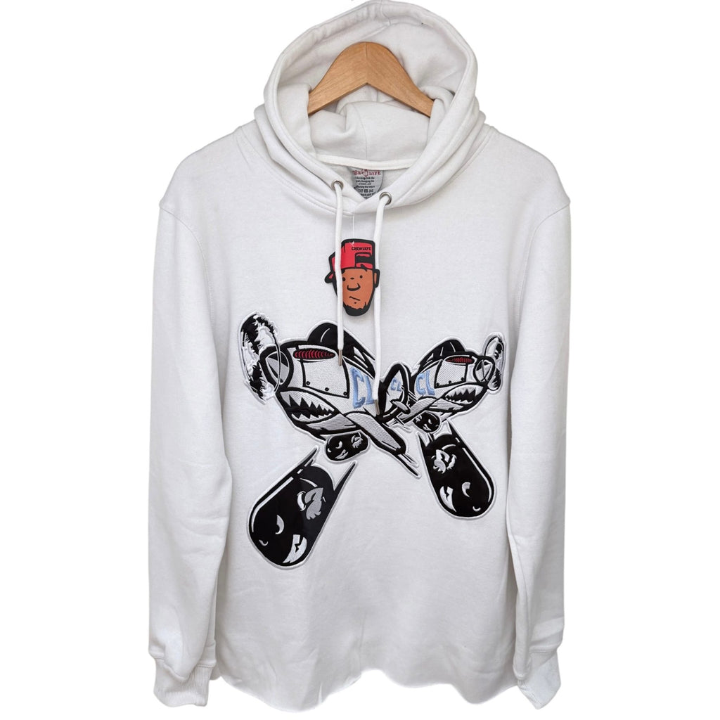 Crew Lyfe Men's White X Anniversary Hoodie — front view