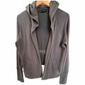 Athleta Clarity Cinch Womens M Gray Hooded Cardigan