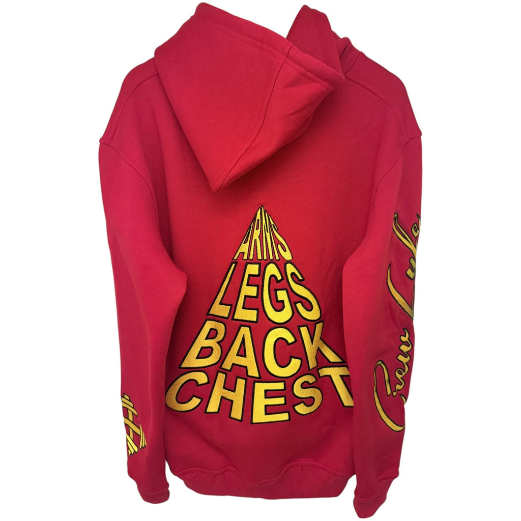 Crew Lyfe Men's Red Bulkmania Hoodie — back view