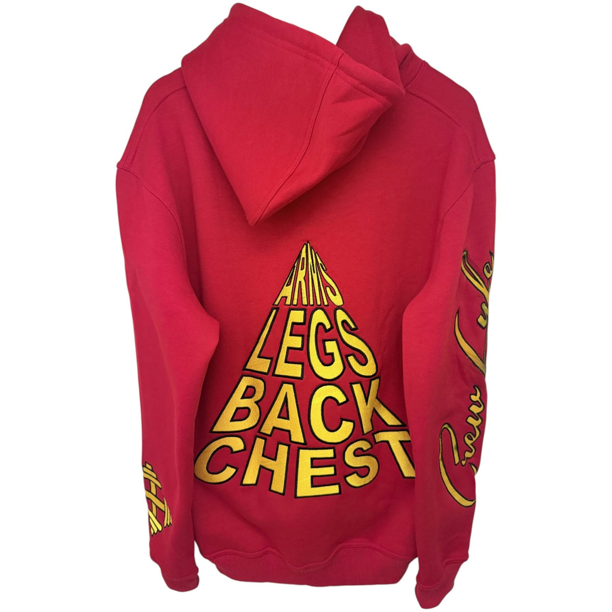 Crew Lyfe Men's Red Bulkmania Hoodie — back view
