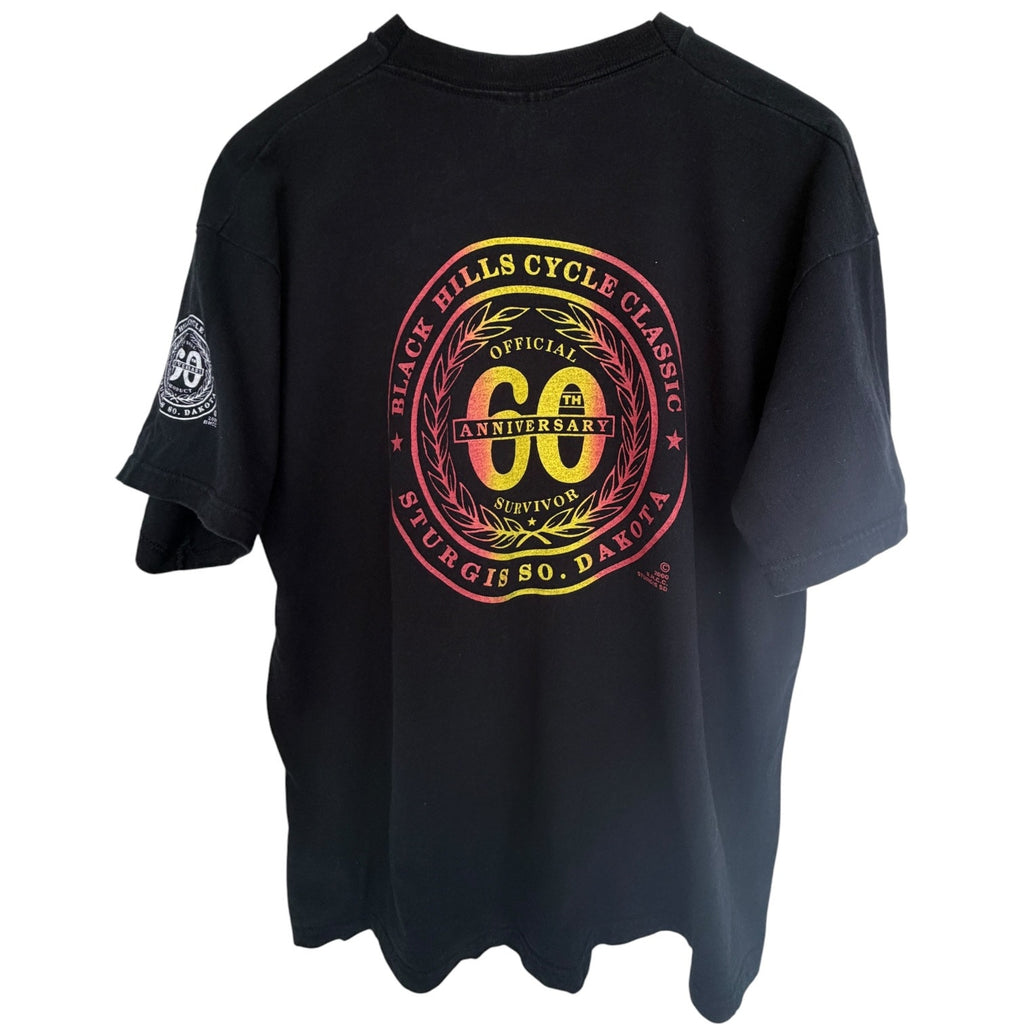 Vintage Sturgis 2000 Black Hills Cycle Classic T Shirt Mens XL Black Eagle Biker