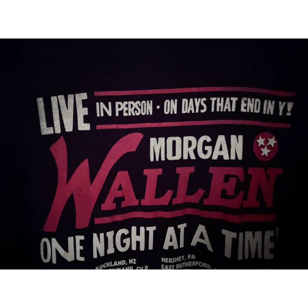Morgan Wallen One Night At A Time World Tour Graphic T Shirt Mens Medium Black