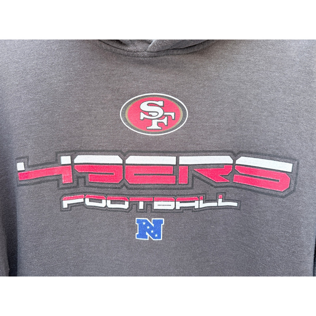 NFL San Francisco 49ers Hoodie Mens Large Gray Pullover Team Apparel