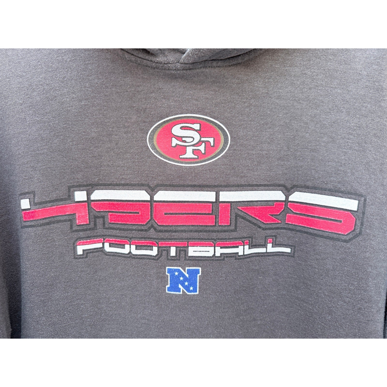 NFL San Francisco 49ers Hoodie Mens Large Gray Pullover Team Apparel