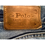 Polo Ralph Lauren Varick Slim Straight Distressed Jeans Mens 31x30 Blue