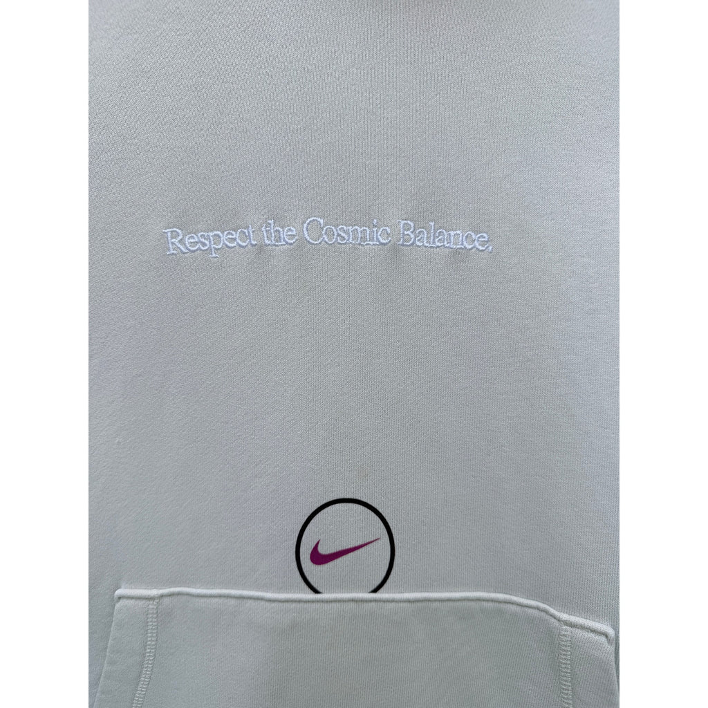 Nike Graphic Hoodie Womens Medium Cream Equilibrium Pullover Sweatshirt