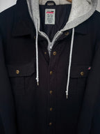 Dickies Men's Black Full-Zip Hooded Jacket — brand label