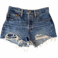 Levi's 501 Distressed Denim Shorts Womens 28