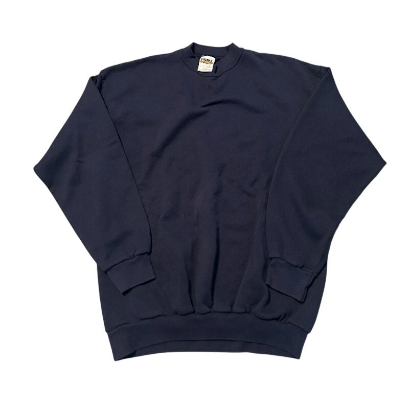 Tultex Blue Sweaters Vintage 90s Navy Blank Crewneck Sweatshirt XL