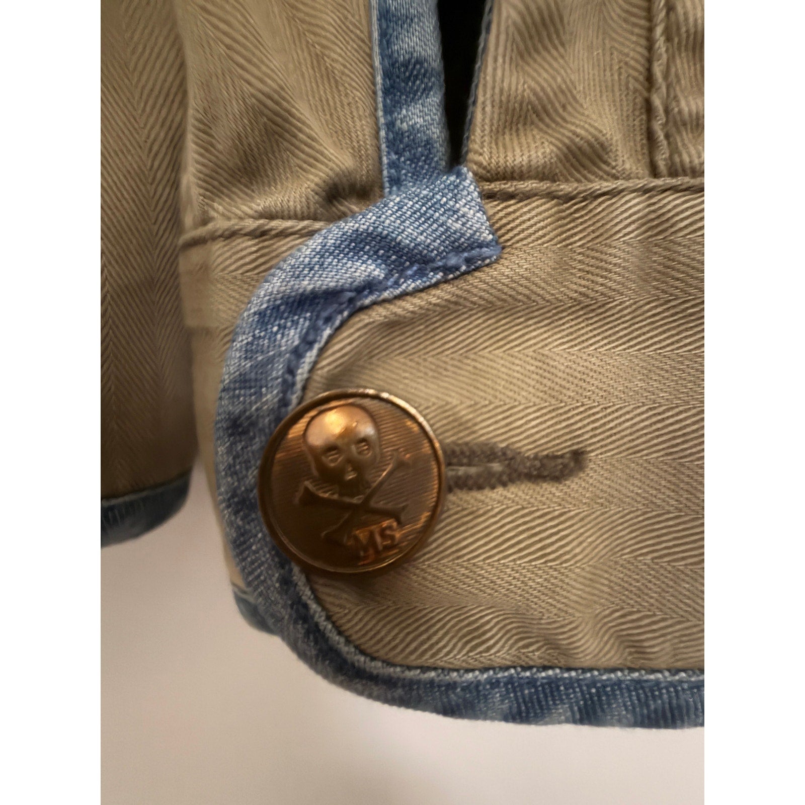 Maison Scotch Utility Jacket Women's Olive Embroidered Sleeves