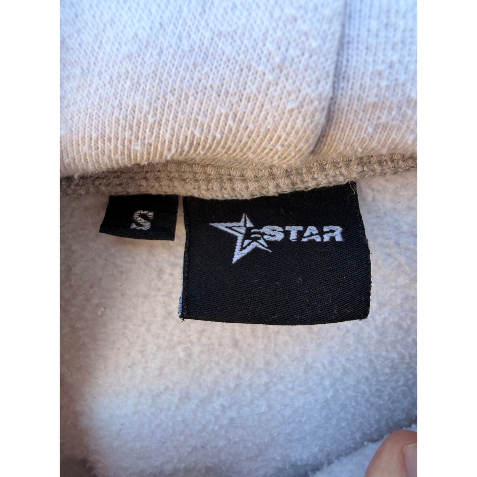 Graphic Hoodie Mens Small Light Blue Pullover Streetwear