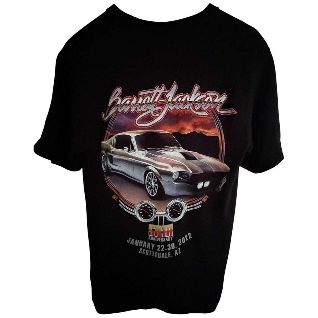 Barrett Jackson 50th Anniversary Scottsdale AZ 2022 Graphic Tee Mens Med Black