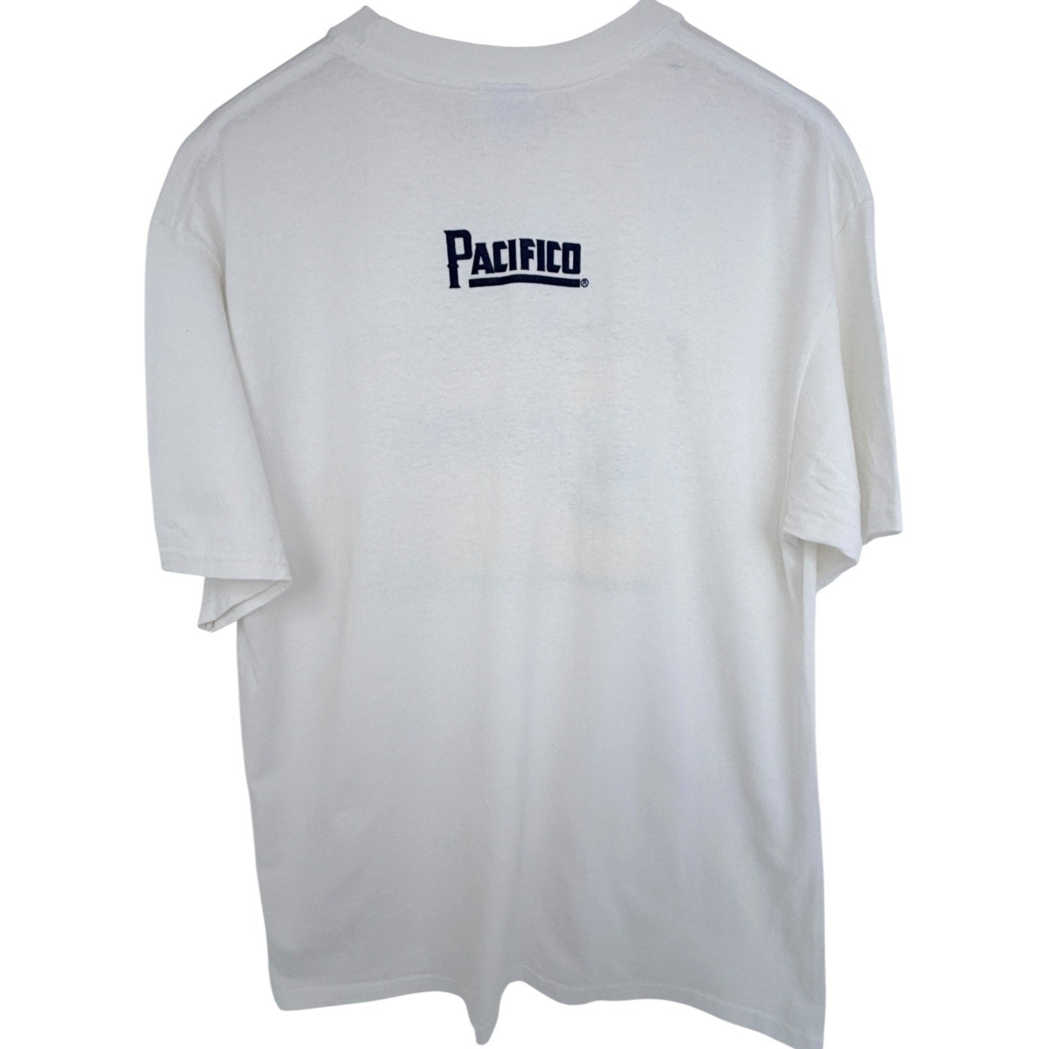 Pacifico Clara Beer T Shirt Mens XL White Cerveceria Del Pacifico Mexico Graphic
