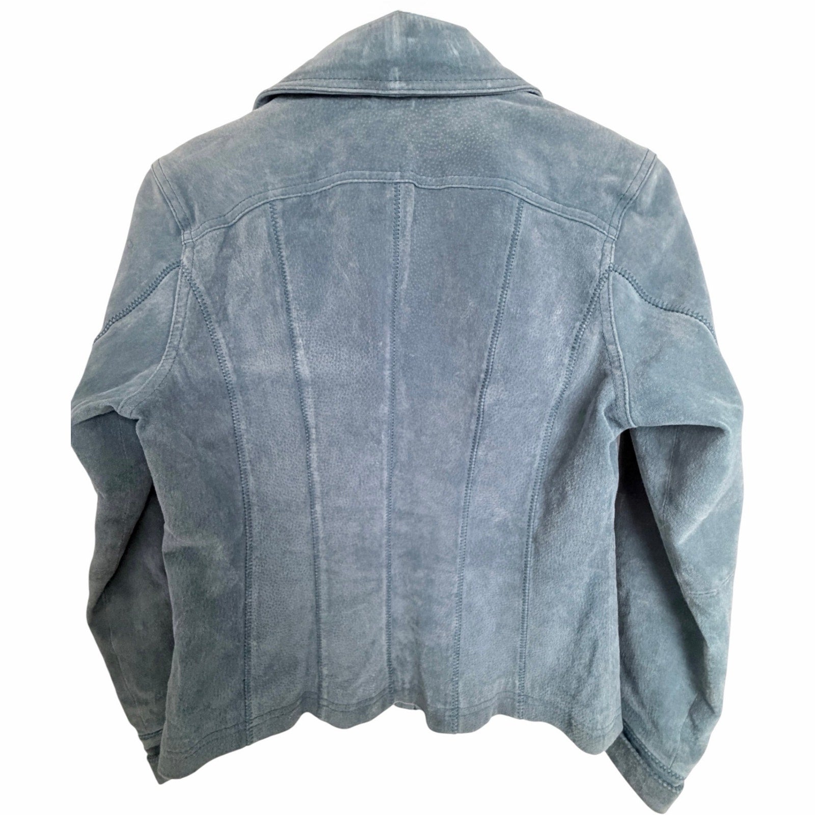 Lisa K Little Blue Leather Jacket