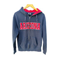 Arizona Wildcats Hoodie Mens S Blue Red Spell Out Full Zip Sweatshirt