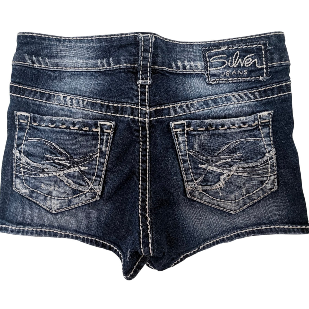 Silver Jeans Women's Blue Frances Short Shorts — back view