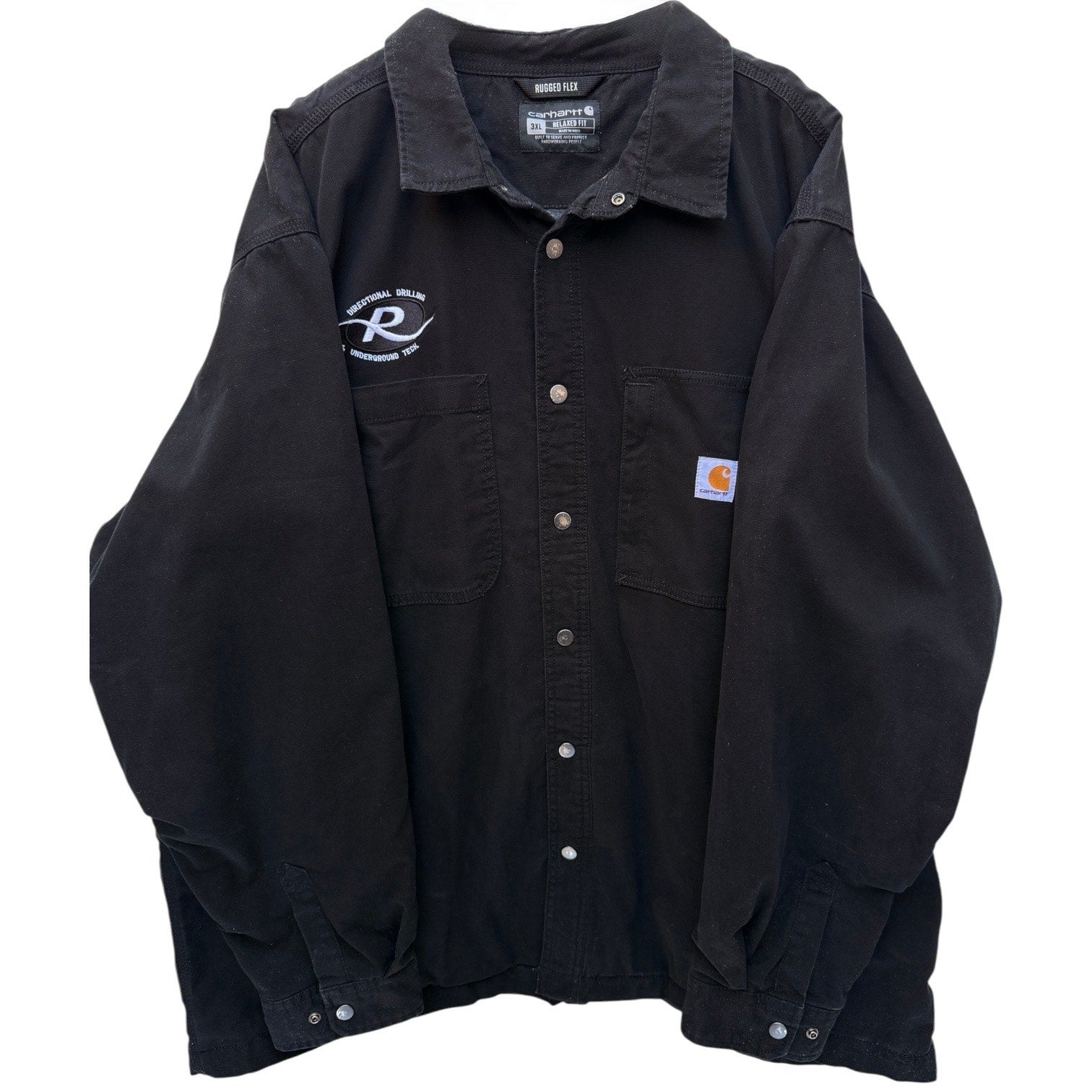 Carhartt Rugged Flex Jacket Mens 3XL Black Workwear Heavy Duty Utility Coat
