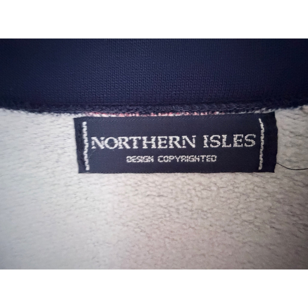 Northern Isles Vintage Sweatshirt Mens L Navy Ski Print Crewneck Pullover 90s