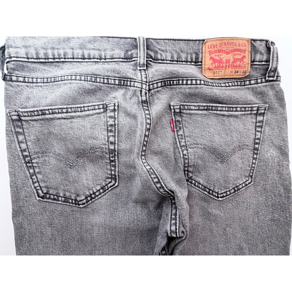 Levi's 511 Gray Slim Fit Jeans Mens 34x32