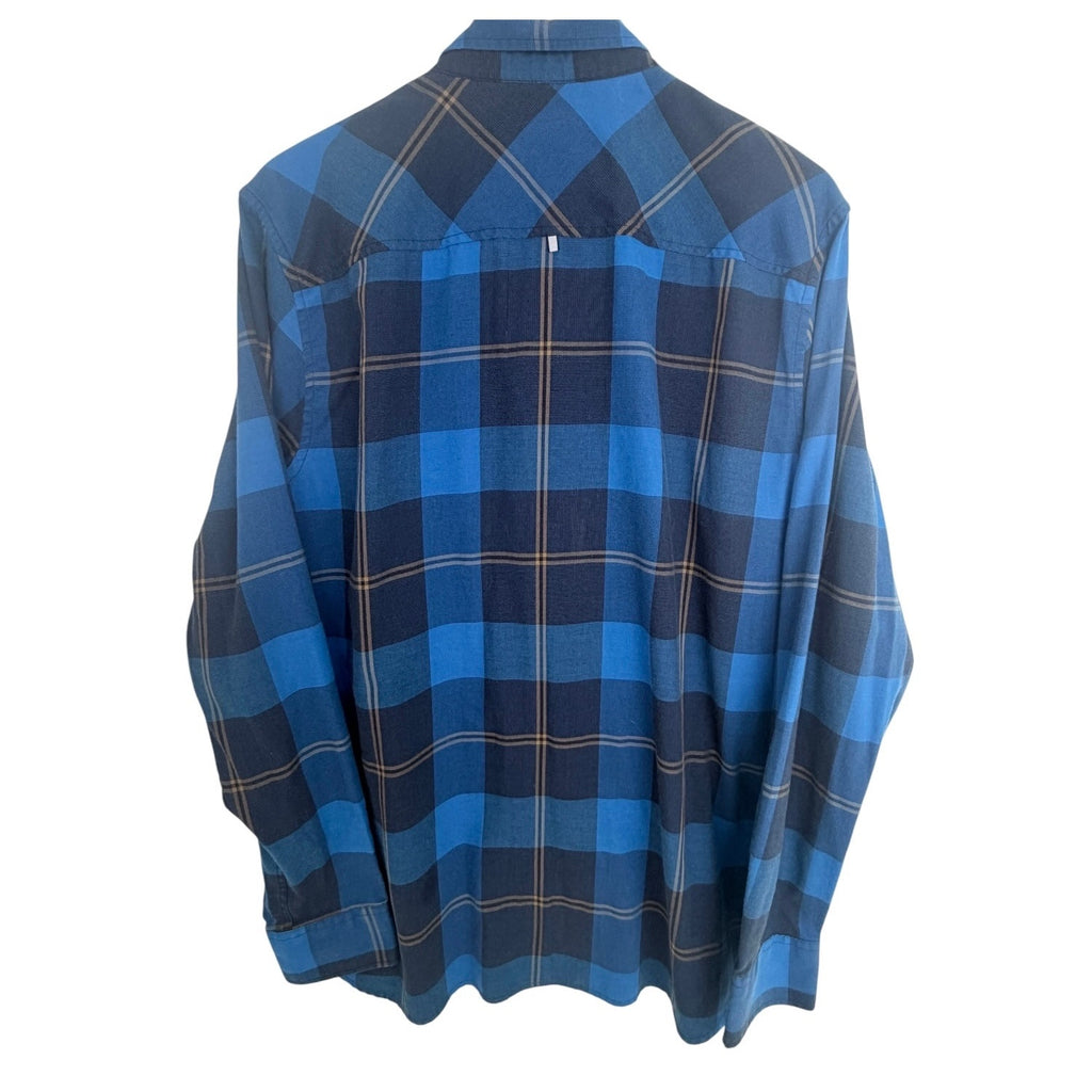 Oakley Plaid Button Down Shirt Mens XL Blue Long Sleeve Casual