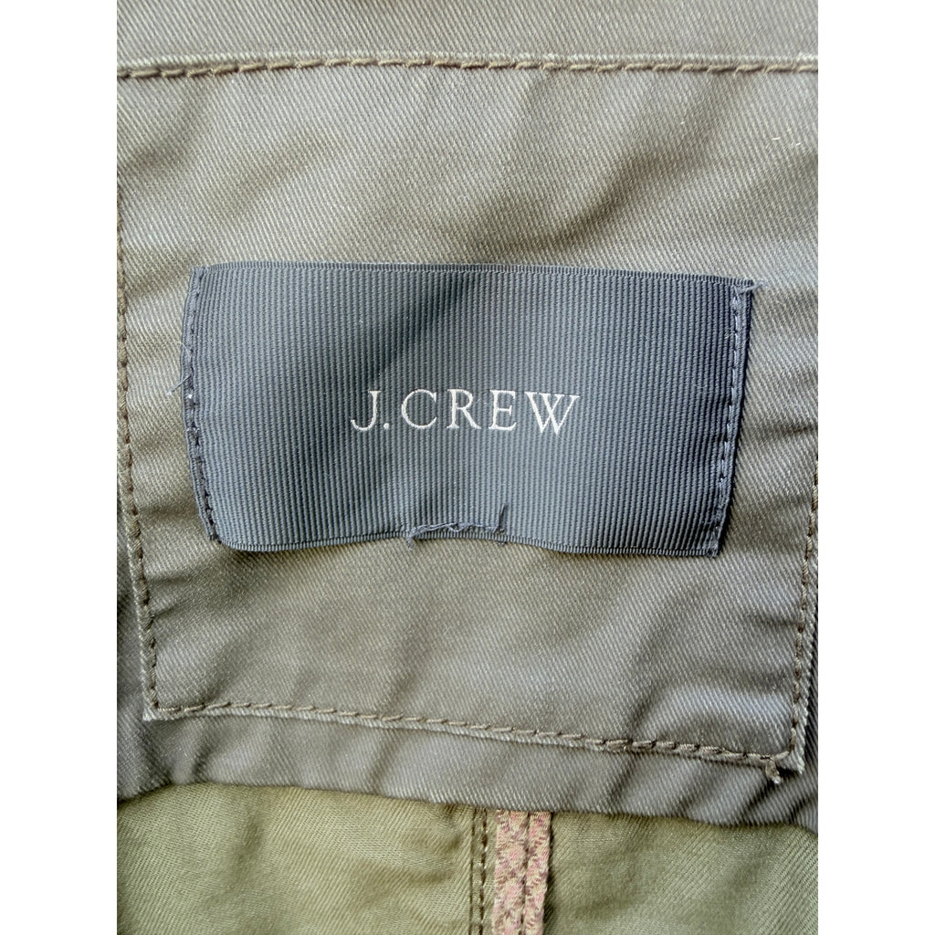 J Crew Womens Small Olive Green Utility Jacket Military Field Cotton