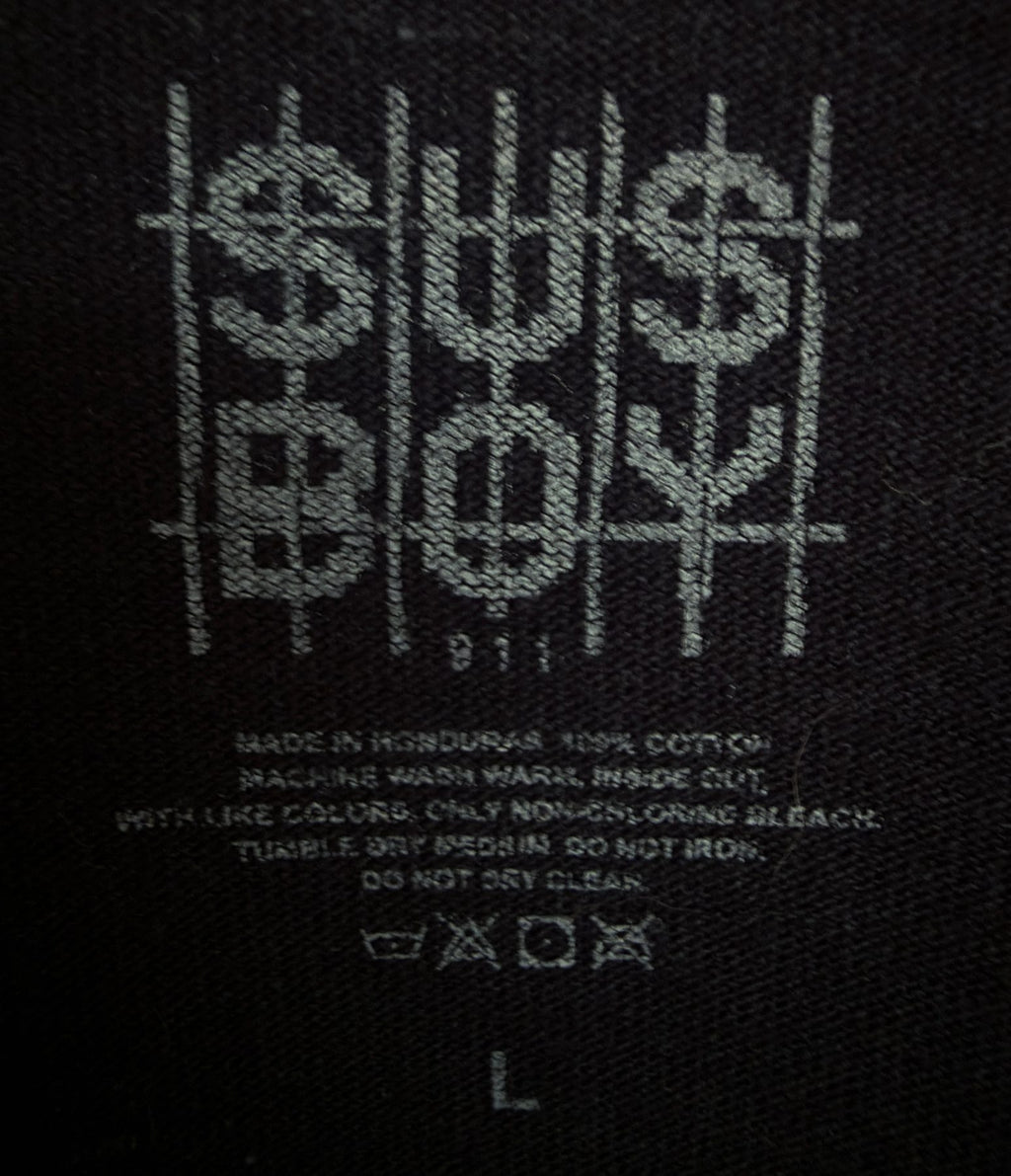 SUS BOY Men's Black Crewneck T-Shirt — brand label