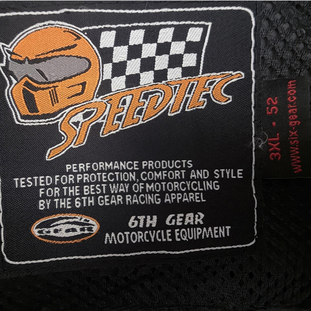 ProStreet Mens 3XL Motorcycle Jacket Black White Mesh CE Armor Riding Coat 52