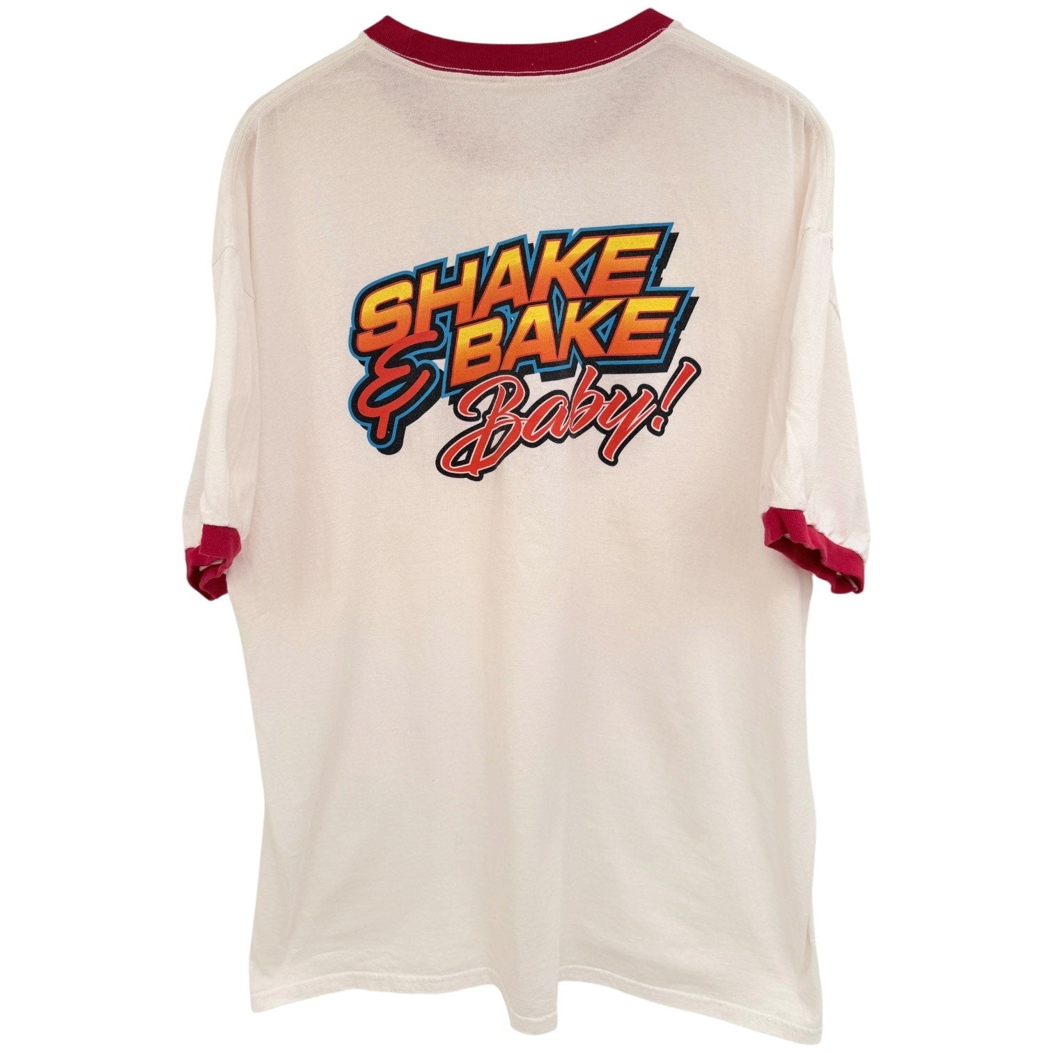 Wonderbo Butner Shake N Bake Baby Ringer T Shirt Mens XXL White Graphic Tee