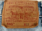Levi's Men's Light Blue 560 Loose Fit Tapered Leg Jeans — brand label