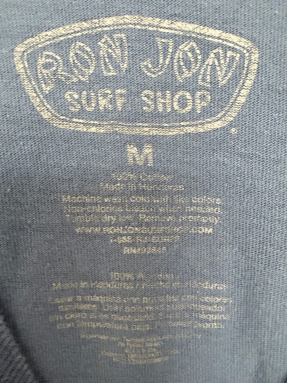 Ron Jon Surf Shop Men's Blue Cozumel – It's all about the ride! T-Shirt — brand label