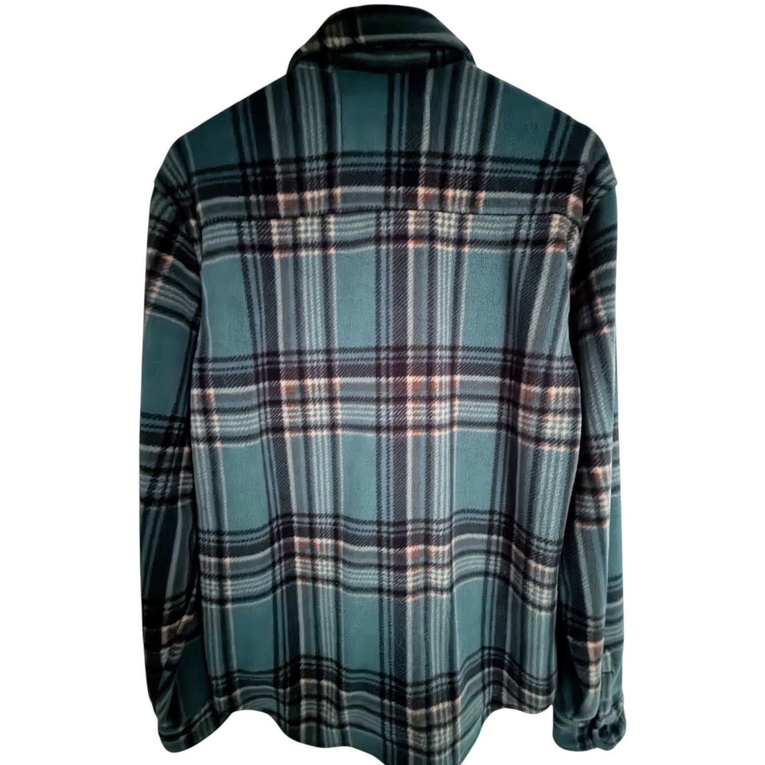 Billabong Adventure Division Fleece Shirt Jacket Mens Medium Green Plaid