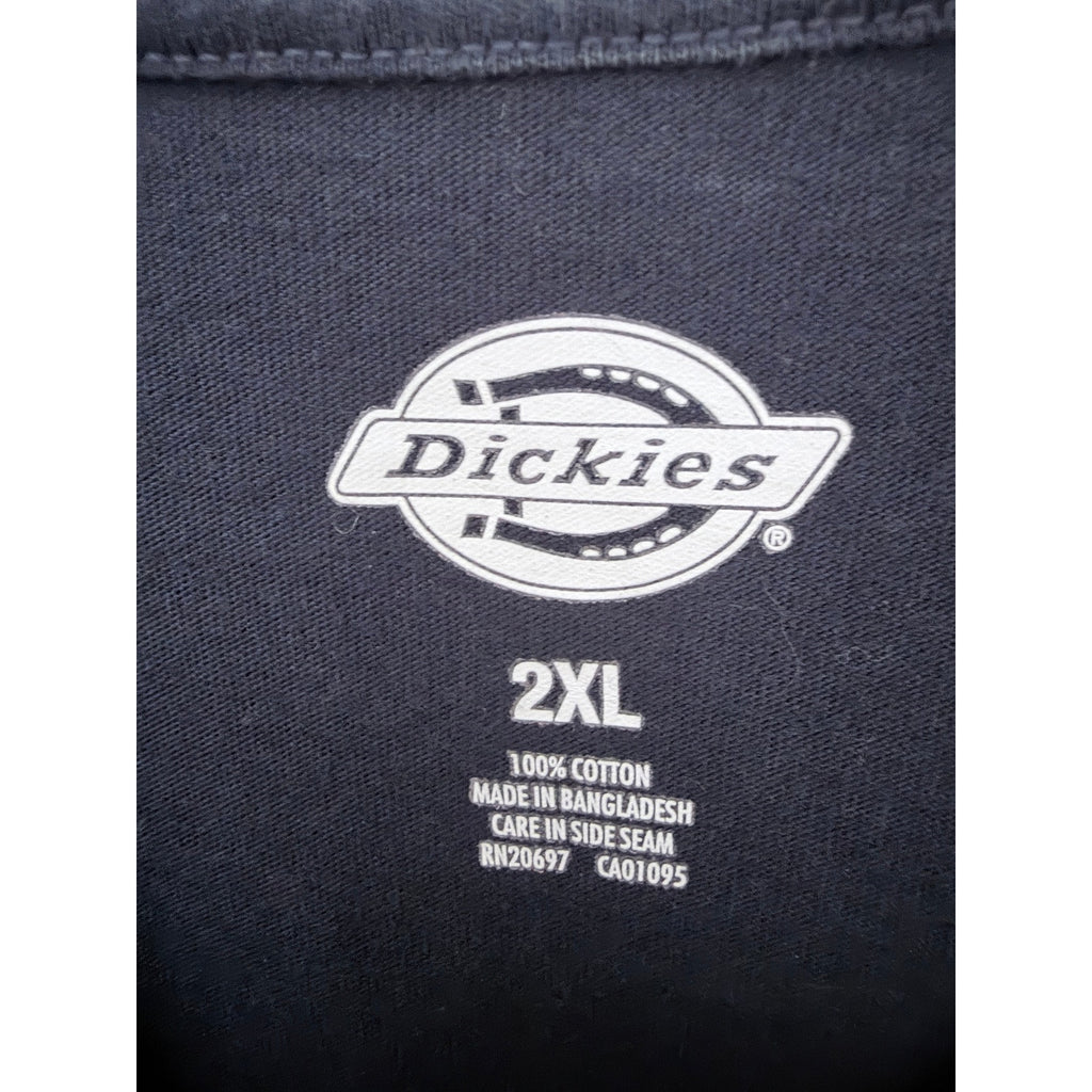 Dickies Pocket T Shirt Mens 2XL Blue Workwear Heavyweight Cotton Tee
