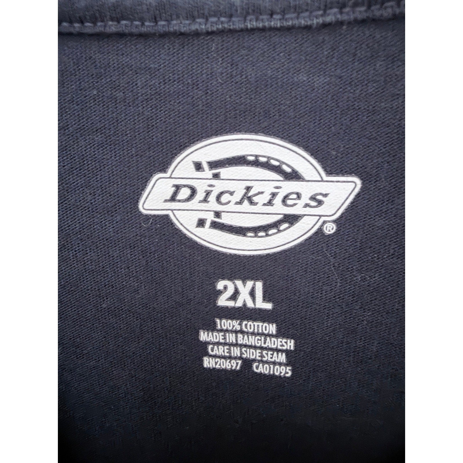 Dickies Pocket T Shirt Mens 2XL Blue Workwear Heavyweight Cotton Tee