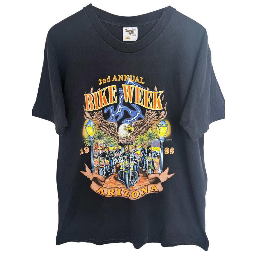 Vintage Arizona Bike Week 1998 T Shirt Mens Large Black Eagle Biker Phoenix AZ