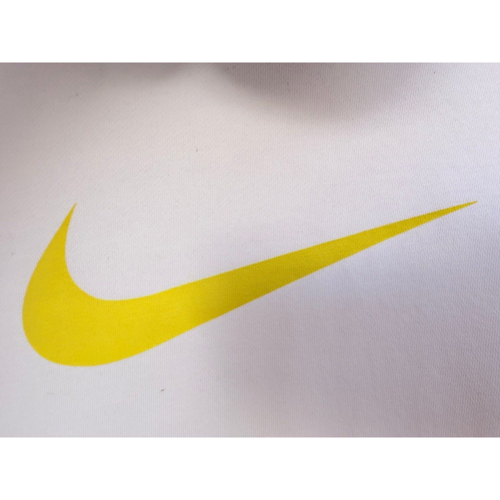 Nike Hoodie Mens Large White Swoosh Graphic Pullover Sweatshirt Athletic